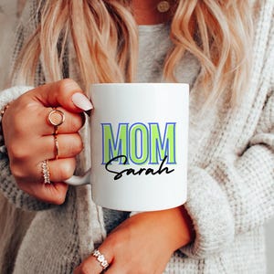Custom Mom Name Coffee Mug: Personalized Ceramic Gift