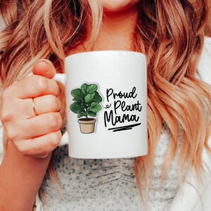 Tazza in ceramica Plant Mama: tazza da caffè botanica unica