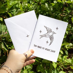 Tarjetas de felicitación: notas de amor, cartas de amor, tarjetas de amor, pájaro gorrión