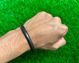Sikh Sarbloh Kara Pure Iron Kada Black Singh Kaur Bangle Metal Khalsa Bracelet O11G