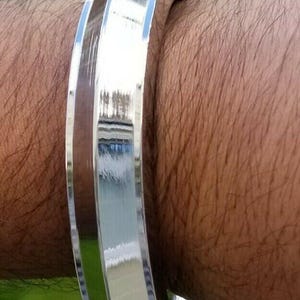 Sikh kara stainless steel chunky collar edge kada singh kaur karra bangle F10G