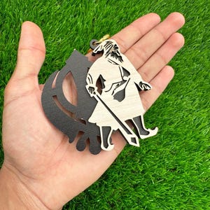 Sikh Car Hanger Baba Deep Singh Ji Khanda Singh Kaur Pendant Wooden Car Rear View Mirror Design G5C