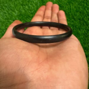 Bracciale Sikh Sarbloh Kara In Ferro Puro Kada, Rotondo, Liscio E