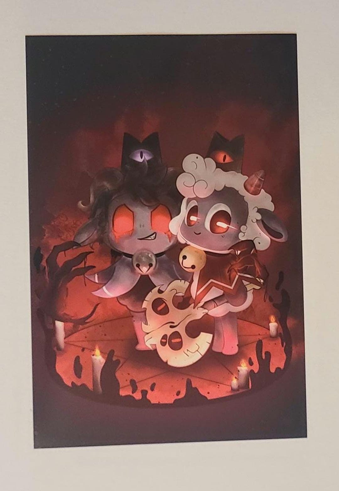 Cult of the Lamb Art Print | Handmade Gaming Digital Art | 2 Sizes - Etsy
