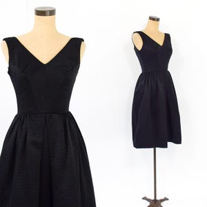 1950s Black New Look Party Dress XXS
