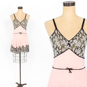 1950s Pink Slip Lingerie Nightie XS