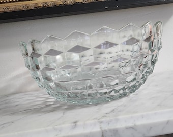 Fostoria Crystal American Clear Muster 9-1 / 4 große Schüssel - Antik, Fostoria American 2056