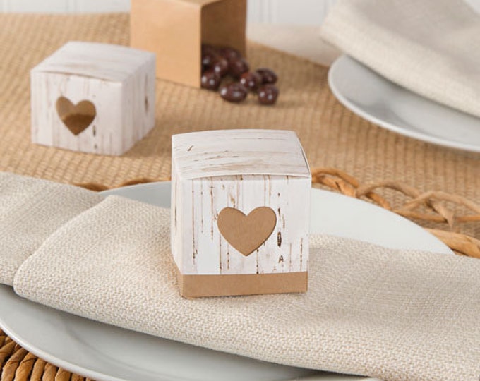 Rustic Birch Favor Boxes 14 Pieces 2-piece Favor Box Party - Etsy