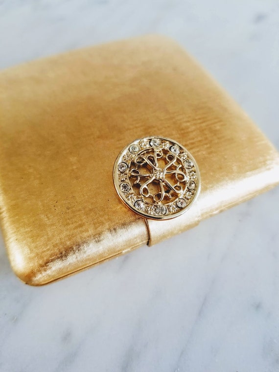 Vintage Avon Imperial Gold Compact with Puff, Vint