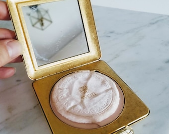 Vintage Avon Imperial Gold Compact with Puff, Vintage Gold Compact, Dressing Table Powder, Vanity Decor, Gold Purse Compact, Ladies Compact