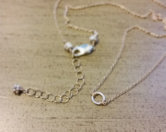 Minimalist Silver & Gold Necklace / Petite Necklace / Gift for Her
