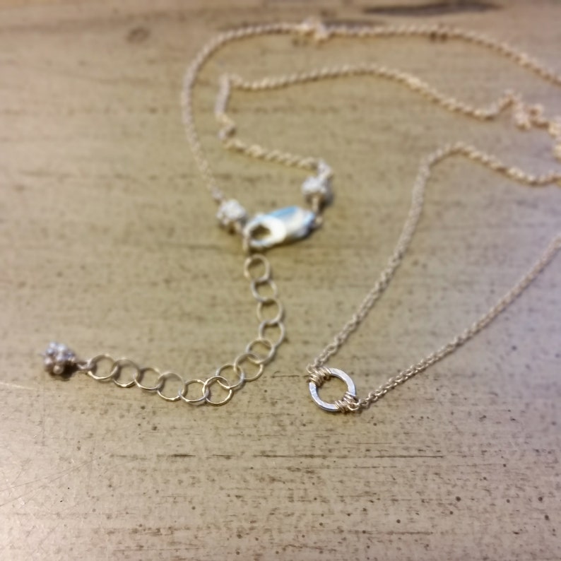 Minimalist Silver & Gold Necklace / Petite Necklace / Gift for Her image 1