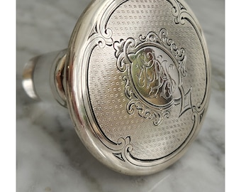 Rare Theodore B Starr Sterling Silver Decanter Cap or Bottle Stopper, Made in New York City, Historical Silver High Society Wears