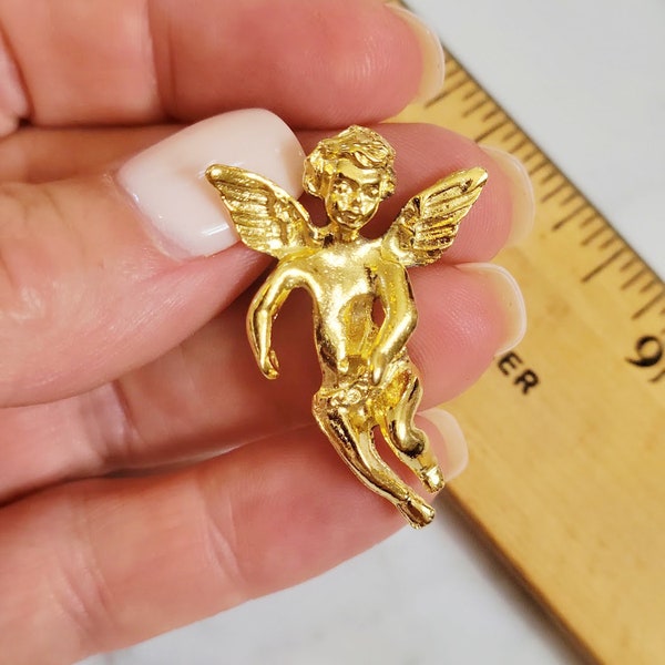 Guardian Angel Lapel Pin, Angel on my Shoulder, Angel with hallo pin, Celebration of Life Angel Pin, Large Guardian Angel Pin, Hat Pin