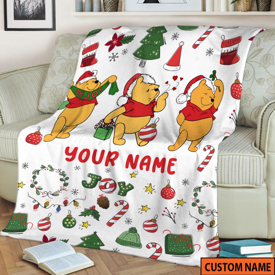 Winnie the Boo Blanket Disney Winnie the Pooh Christmas Etsy