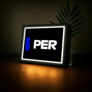 Sergio Perez (Red Bull F1) Name Abbreviation with LED Lighting, Formula 1, F1 Racing