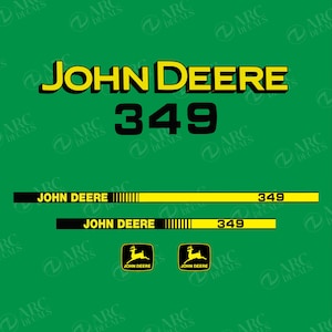 Replacement Vinyl Decal in Style of John Deere 349 Baler