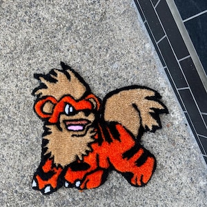 GROWlith Teppich, Arcanine, handgemacht, individuelles Design und Größe