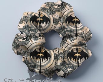 Scrunchie: Black and Gold Dragons