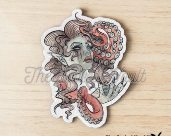 Boy Aquarium sticker, white 3”