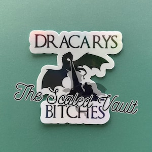 Dracarys small Sticker holographic laminated