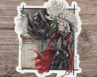 Blackbeak-sticker, wit gelamineerd