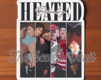 Heated Rival couple sticker, laminated glossy white  *portion of all HR proceeds going to the You Can Play Project*