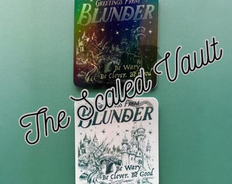Blunder holografische stickerset van 2 inch