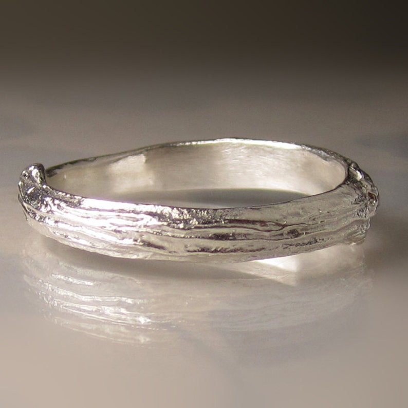 Men's Branch Ring in Sterling Silver, Sterling Silver Men's Wedding Band image 3