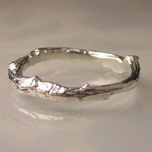 Twig Wedding Band in Sterling Silver - Etsy