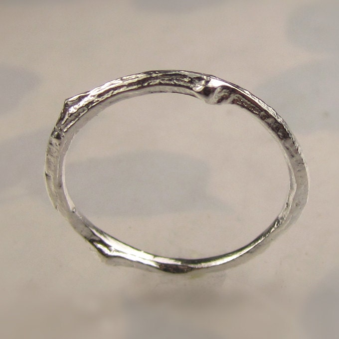 Twig Ring in Sterling Silver Oxidized or Polished Wedding - Etsy