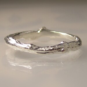 Twig Wedding Band in Sterling Silver - Etsy