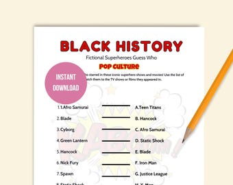 Gen Y Black Superhero Guess Who Match-Up Black Family Games