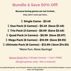 bundle & save digital product pricing list