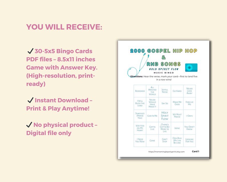 digital product description of what's included