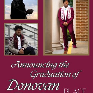 Maroon and Gold Graduation Announcement