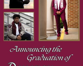 Maroon and Gold Graduation Announcement