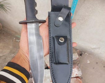 Handmade Bowie Knife 1095 Carbon Steel Micarta Handle Knife Birthday Gift for Him Groomsmen Gift Custom Engraved Knife for Anniversary Gift