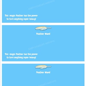Bluey Themed Feather Wand Party Favour | Digital Download | Kids Birthday Decorations | Goodie Bag