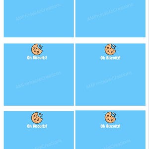 Bluey Themed Oh Biscuits Party Favour | Digital Download | Kids Birthday Decorations | Goodie Bag