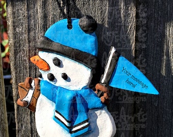 OOAK Snowman Ornament 50 PERCENT is Donated to St Jude/'s