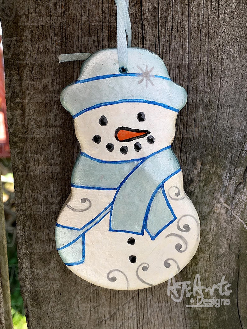 OOAK Snowman Ornament 50 PERCENT is Donated to St Jude/'s