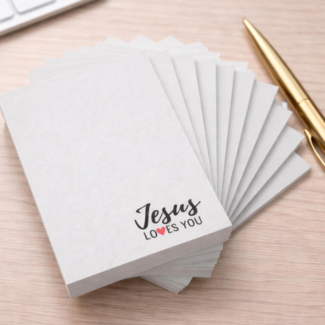 Faith Based Inspiration Christian Sticky Note Jesus Loves You ...