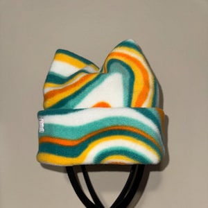 Gorro de lana hecho a mano - PsyWave - Gorro de invierno con doble forro y puños