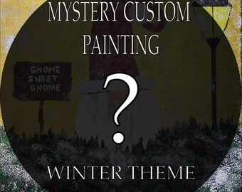 Mystery Winter Custom Painting | Choose Your Color | Hand Painted Original Art | Surprise Canvas Gift | One of a Kind Artwork