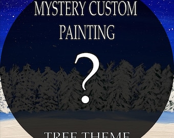 Mystery Tree Custom Painting | Choose Your Colour | Hand Painted Original Art | Surprise Canvas Gift | One of a Kind Artwork