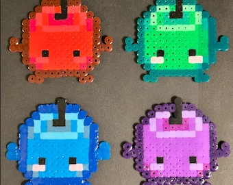 Stardew Valley Junimo Perler Bead Keychains – Made to Order