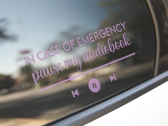 Bookish Decal Sticker - "Pause my audiobook"