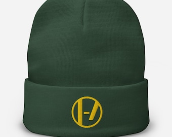 TwentyOnePilots geborduurde beanie - katoenmix, aansluitende pasvorm