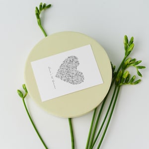 Tarjetas de felicitación con corazones florales: ¡perfectas para bodas, aniversarios, notas de amor, cumpleaños y celebraciones!